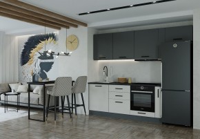 Кухонный гарнитур Лофт 2550 (Стол. 38мм) в Златоусте - zlatoust.mebel-74.com | фото