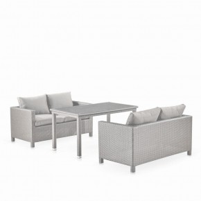 Обеденный комплект плетеной мебели с диванами T256C/S59C-W85 Latte в Златоусте - zlatoust.mebel-74.com | фото