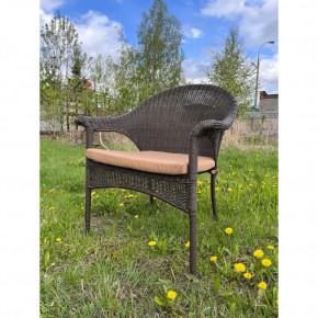 Плетеное кресло LV-140B-Brown с подушкой в комплекте в Златоусте - zlatoust.mebel-74.com | фото