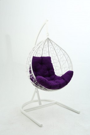 Подвесное кресло Бароло (белый/фиолетовый) в Златоусте - zlatoust.mebel-74.com | фото