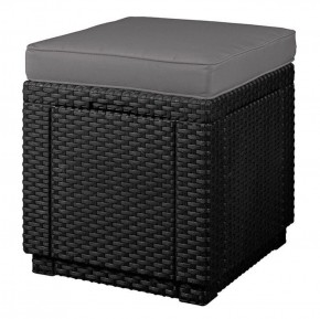 Пуфик Куб с подушкой (Cube with cushion) графит - прохладный серый в Златоусте - zlatoust.mebel-74.com | фото