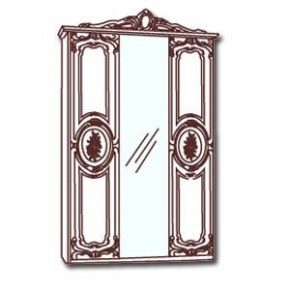 Шкаф 3-х дверный с зеркалами (01.143) Роза (могано) в Златоусте - zlatoust.mebel-74.com | фото