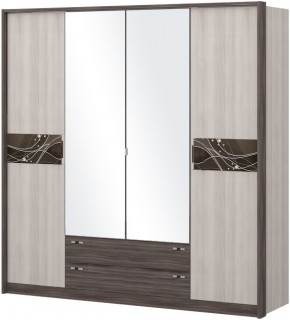 Шкаф 4-х дверный с зеркалом Шк69.2 МС Николь в Златоусте - zlatoust.mebel-74.com | фото