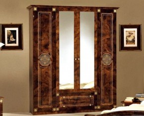 Шкаф 4-х дверный с зеркалами (02.144) Рома (орех) в Златоусте - zlatoust.mebel-74.com | фото