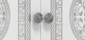 Шкаф 4-х дверный с зеркалами (12.244) Грация (белый/серебро) в Златоусте - zlatoust.mebel-74.com | фото