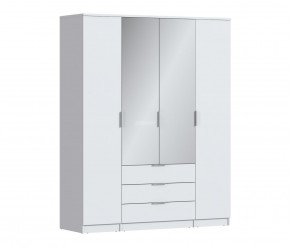 Шкаф 4х дверный с зеркалами Николь СБ-2595/1 (Белый) в Златоусте - zlatoust.mebel-74.com | фото