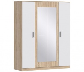 Шкаф 4х дверный с зеркалами Уют СБ-2750/1 (Дуб Сонома/Белый) в Златоусте - zlatoust.mebel-74.com | фото
