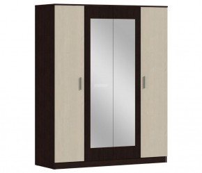 Шкаф 4х дверный с зеркалами Уют СБ-2750/1.Н (Венге/Паллада) в Златоусте - zlatoust.mebel-74.com | фото