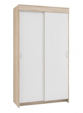 Шкаф-купе Бассо 1.0 (Дуб Сонома/Белый) 2 двери 2 зеркальные вставки в Златоусте - zlatoust.mebel-74.com | фото