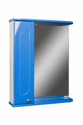 Шкаф-зеркало Радуга Синий металлик 55 левый АЙСБЕРГ (DA1129HZR) в Златоусте - zlatoust.mebel-74.com | фото