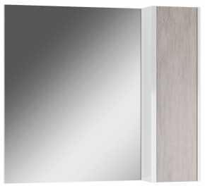 Шкаф-зеркало Uno 80 Дуб серый левый/правый Домино (DU1504HZ) в Златоусте - zlatoust.mebel-74.com | фото