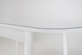 Стол раскладной со стеклом (опоры массив цилиндрический) "Хоста" в Златоусте - zlatoust.mebel-74.com | фото