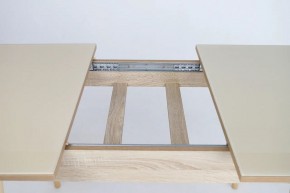 Стол раскладной со стеклом (опоры массив цилиндрический) "Хоста" в Златоусте - zlatoust.mebel-74.com | фото