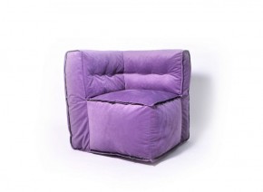 Угловое модульное бескаркасное кресло Комфорт (Фиолет велюр) в Златоусте - zlatoust.mebel-74.com | фото