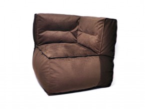 Угловое модульное бескаркасное кресло Комфорт (Шоколад велюр) в Златоусте - zlatoust.mebel-74.com | фото